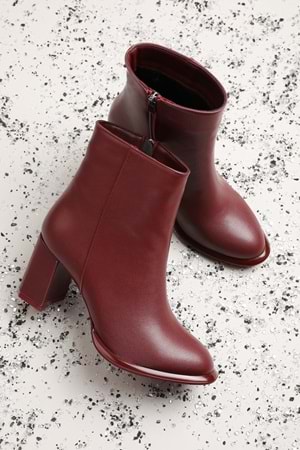 Gondol Kadın Klasik Topuklu Ofis Botu mad.1350 - Bordo - 38