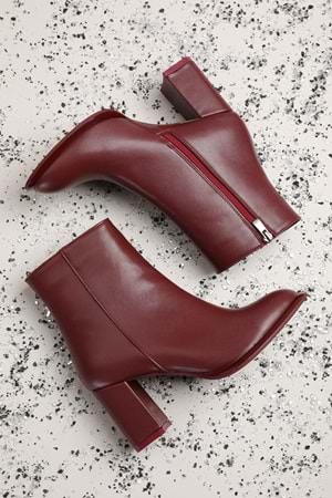 Gondol Kadın Klasik Topuklu Ofis Botu mad.1350 - Bordo - 38