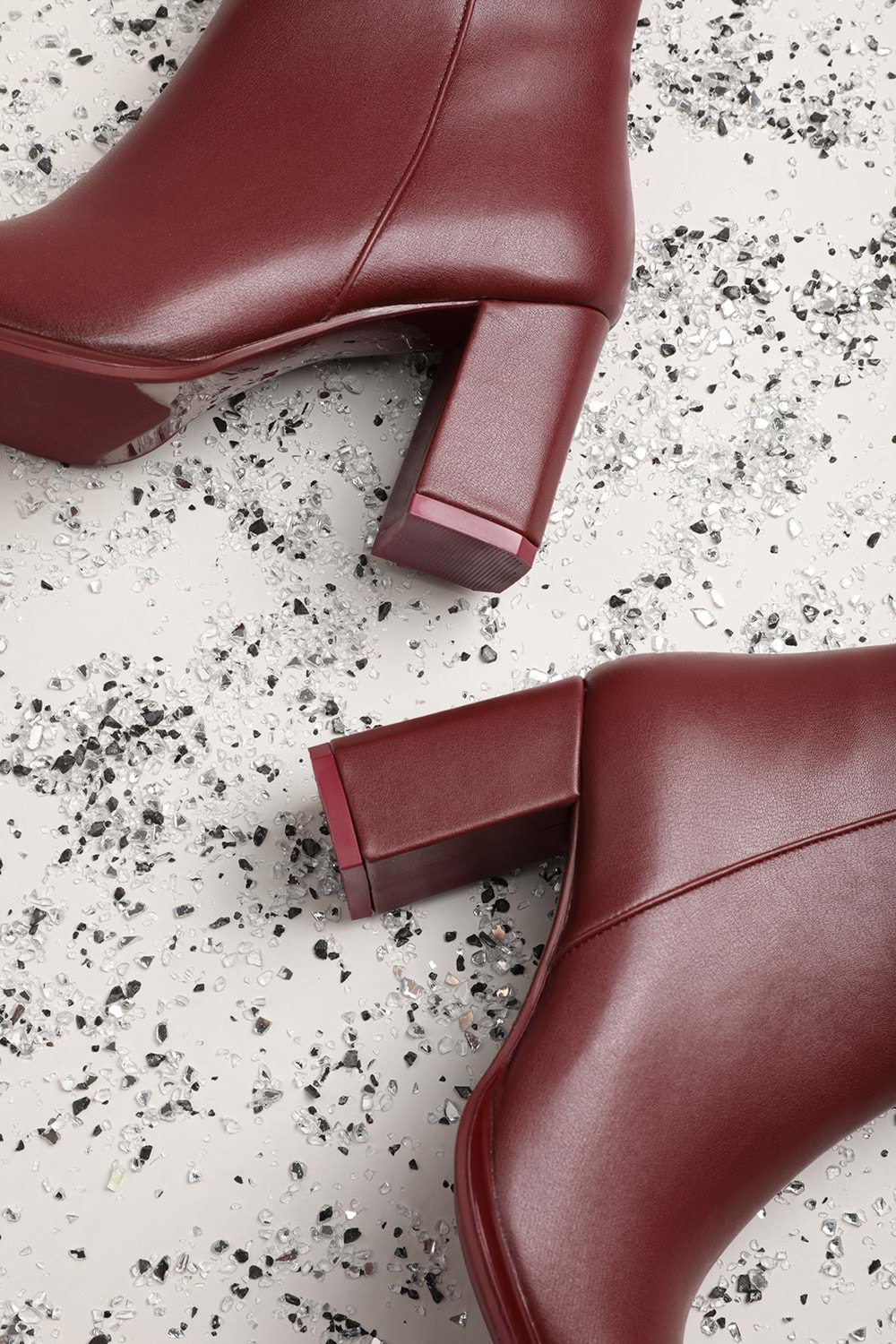 Gondol Kadın Klasik Topuklu Ofis Botu mad.1350 - Bordo - 38