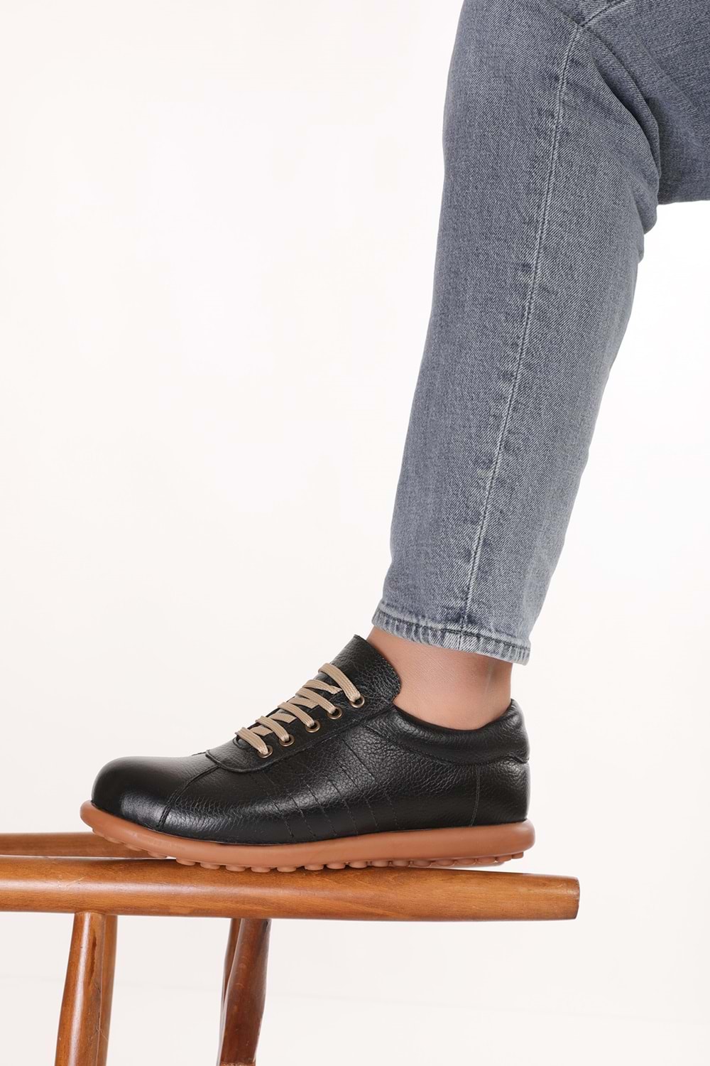 Gondol Içi Dışı Hakiki Deri Günlük Rahat Casual Ayakkabı Pelotaz - Siyah - 43