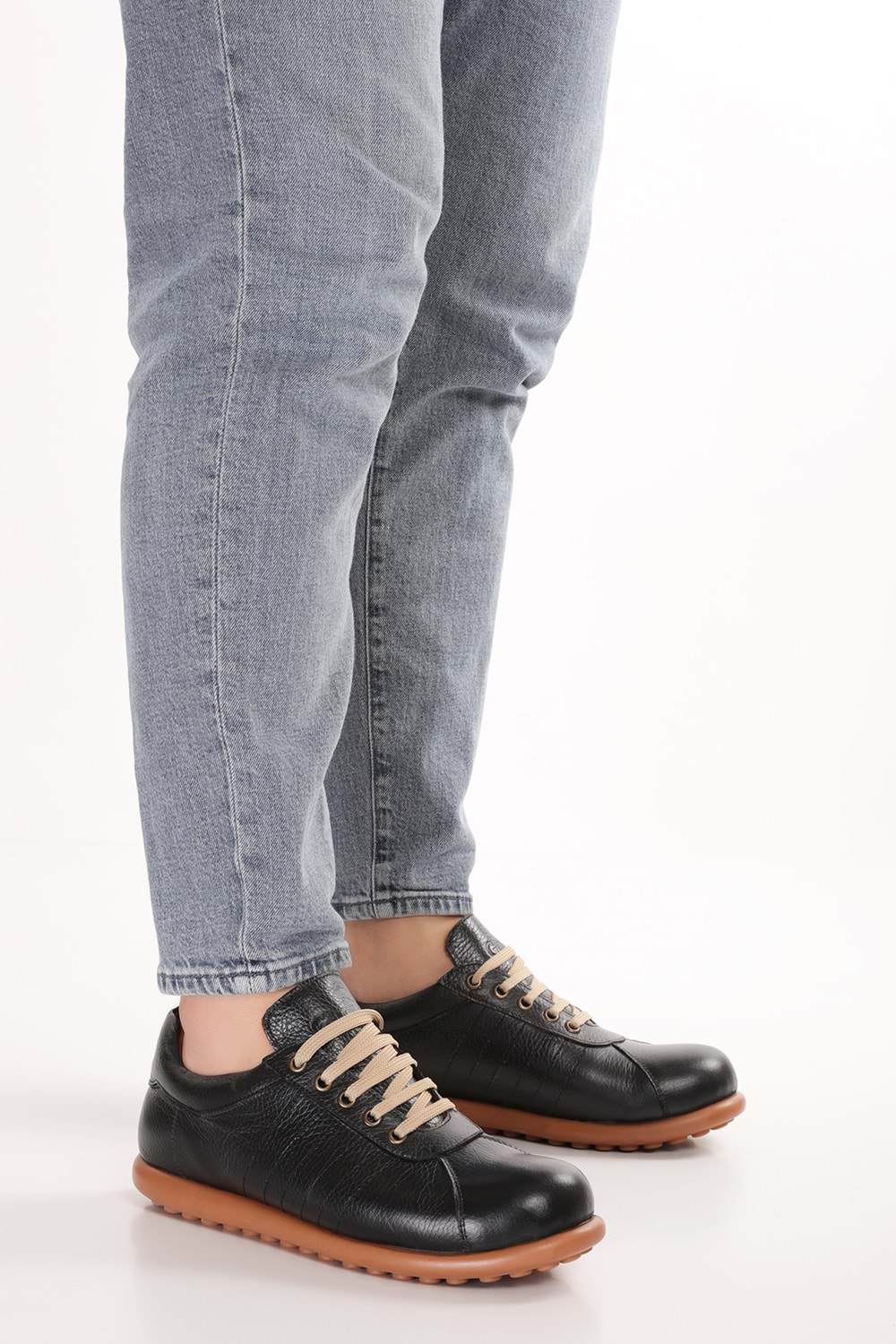 Gondol Içi Dışı Hakiki Deri Günlük Rahat Casual Ayakkabı Pelotaz - Siyah - 43