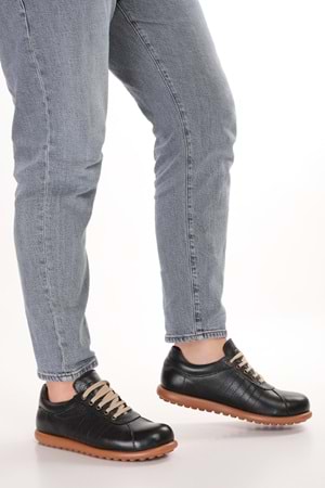 Gondol Içi Dışı Hakiki Deri Günlük Rahat Casual Ayakkabı Pelotaz - Siyah - 43