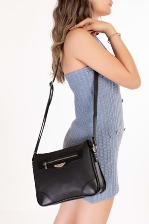 Gondol Kadın Günlük El Çantası gp.1275 - Siyah Flötr