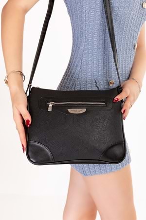 Gondol Kadın Günlük El Çantası gp.1275 - Siyah Flötr