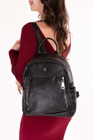 Gondol Kadın Kullanışlı Günlük Sırt Çantası ald.31124 - Siyah - TEK EBAT