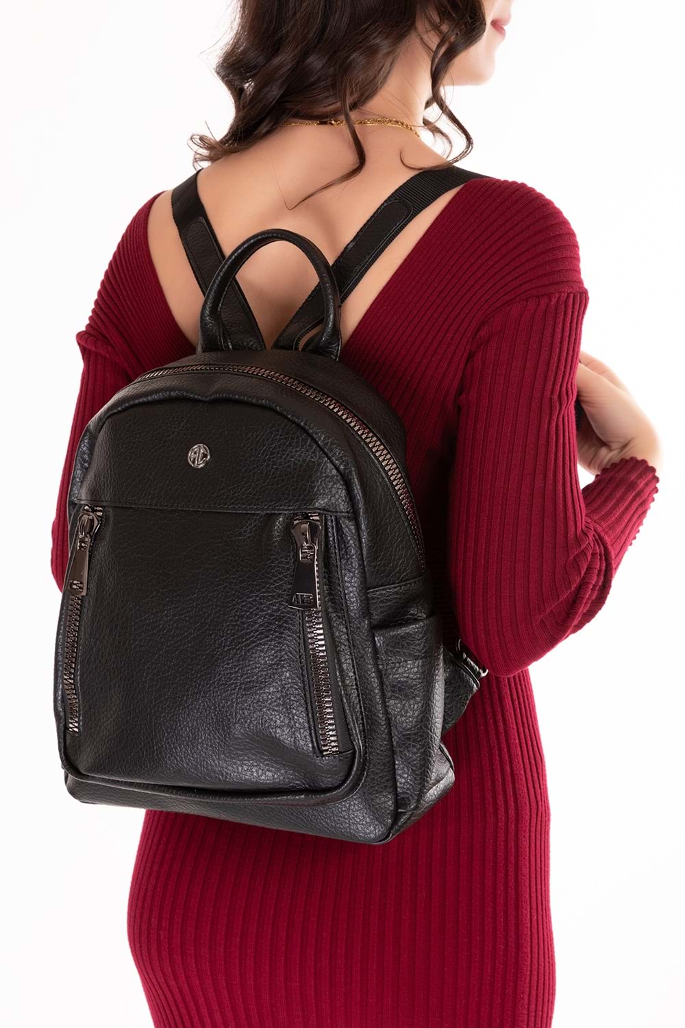 Gondol Kadın Kullanışlı Günlük Sırt Çantası ald.31124 - Siyah - TEK EBAT