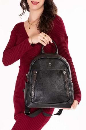 Gondol Kadın Kullanışlı Günlük Sırt Çantası ald.31124 - Siyah - TEK EBAT