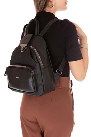 Gondol Kadın Taş Detaylı Günlük Sırt Çantası ald.1250 - T.Black - TEK EBAT
