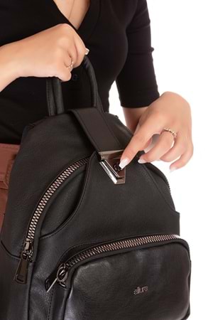 Gondol Kadın Taş Detaylı Günlük Sırt Çantası ald.1250 - T.Black - TEK EBAT