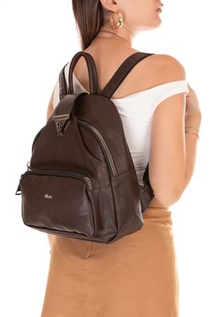Gondol Kadın Taş Detaylı Günlük Sırt Çantası ald.1250 - T.Brown - TEK EBAT