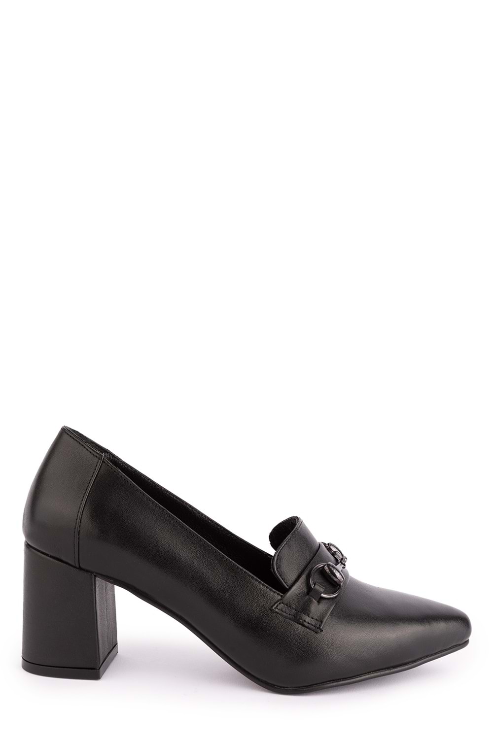 Gondol Kadın Hakiki Deri Klasik Topuklu Toka Detaylı Ayakkabı şhn.956 - Siyah - 34
