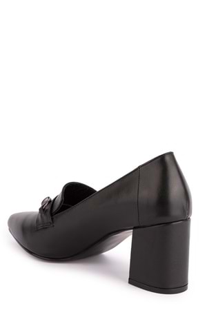 Gondol Kadın Hakiki Deri Klasik Topuklu Toka Detaylı Ayakkabı şhn.956 - Siyah - 34